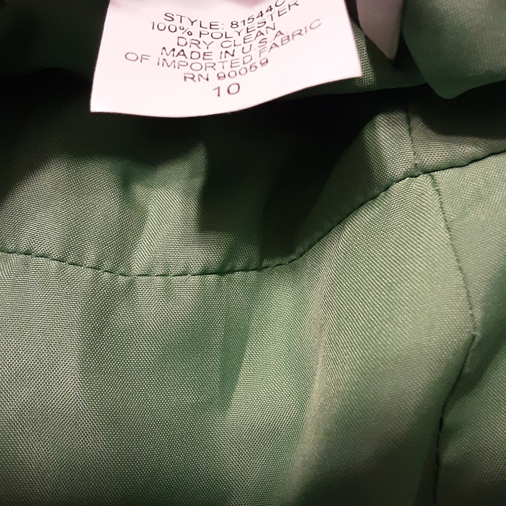 Dave Bridal Strapless Green Satin Dress - Picture 3 of 4